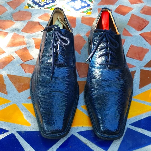Lucio Ricci | Shoes | Lucio Ricci Blue Oxford Shoes | Poshmark display picture 2